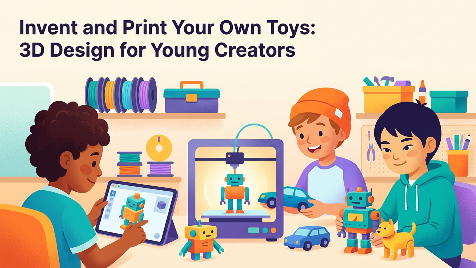 Invent and Print Your Own Toys: 3D Design for Young Creators